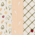 Crane Baby Clementine Fruits & Veggies Cotton Burp Cloth Set - Bambi Baby