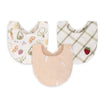 Crane Baby Clementine Fruit & Veggie Cotton Bandana Baby Bib (3 Pack)