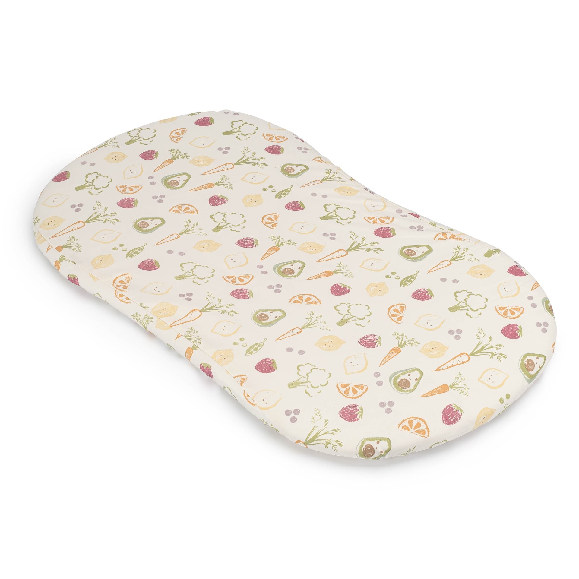 Crane Baby Clementine Fruits & Veggies Cotton Bassinet Sheet- Bambi Baby