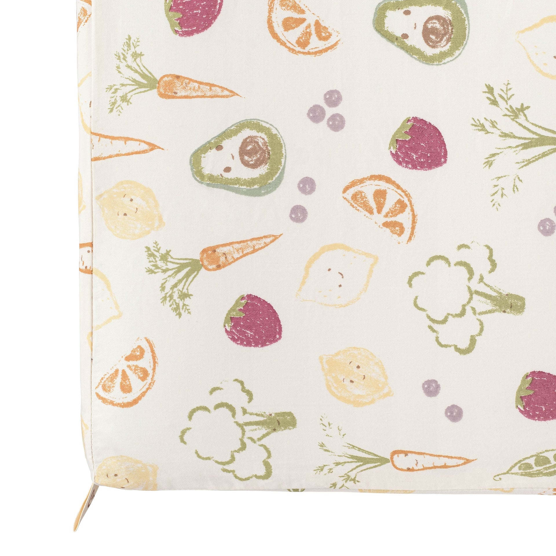 Crane Baby Clementine Fruits & Veggies Cotton Fitted Crib Sheet- Bambi Baby