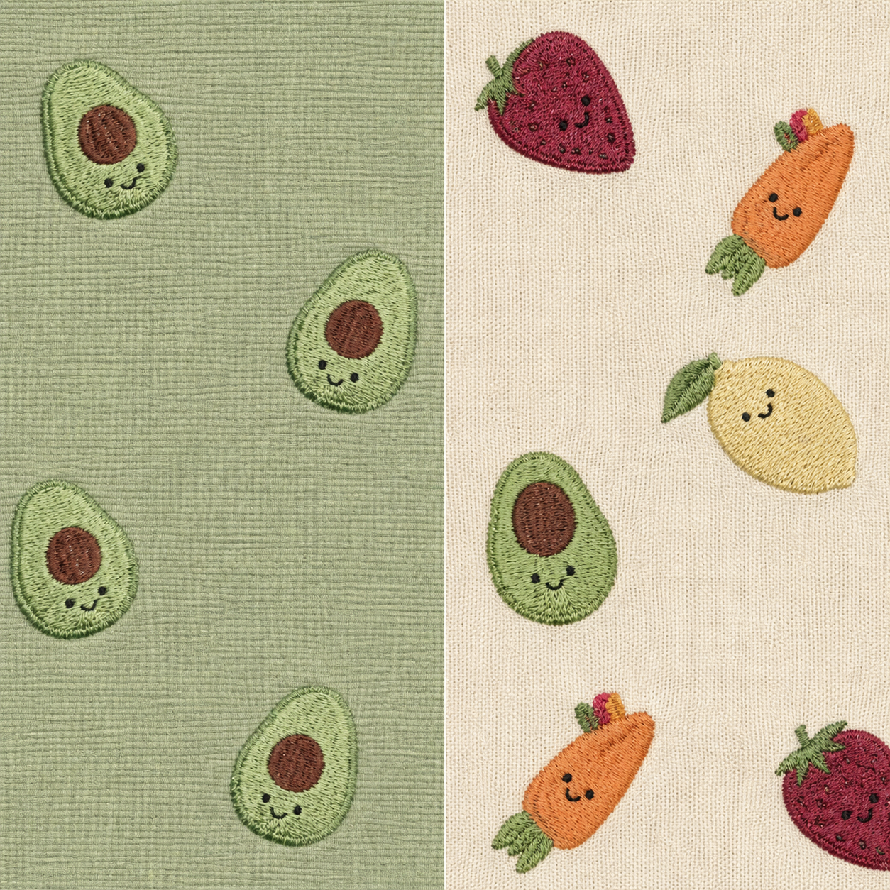 Crane Baby Clementine Fruits & Veggies Soft Plush Activity Ring- Bambi Baby