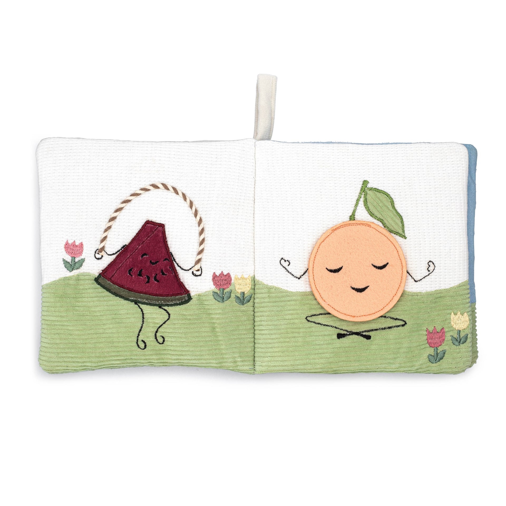 Crane Baby Clementine Fruits & Veggies Soft Plush Activity Book- Bambi Baby