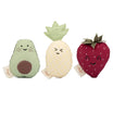 Crane Baby Clementine Fruits & Veggies Soft Plush Rattle Set