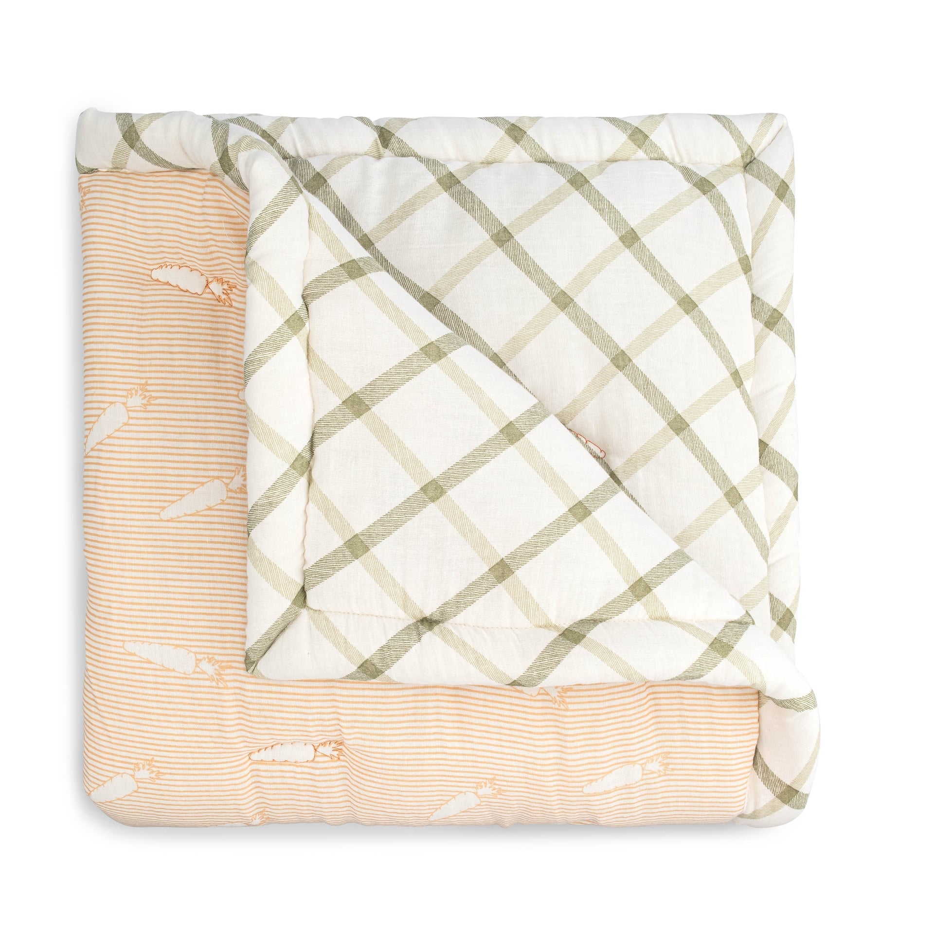 Crane Baby Clementine Fruits & Veggies Cotton Quilted Blanket- Bambi Baby