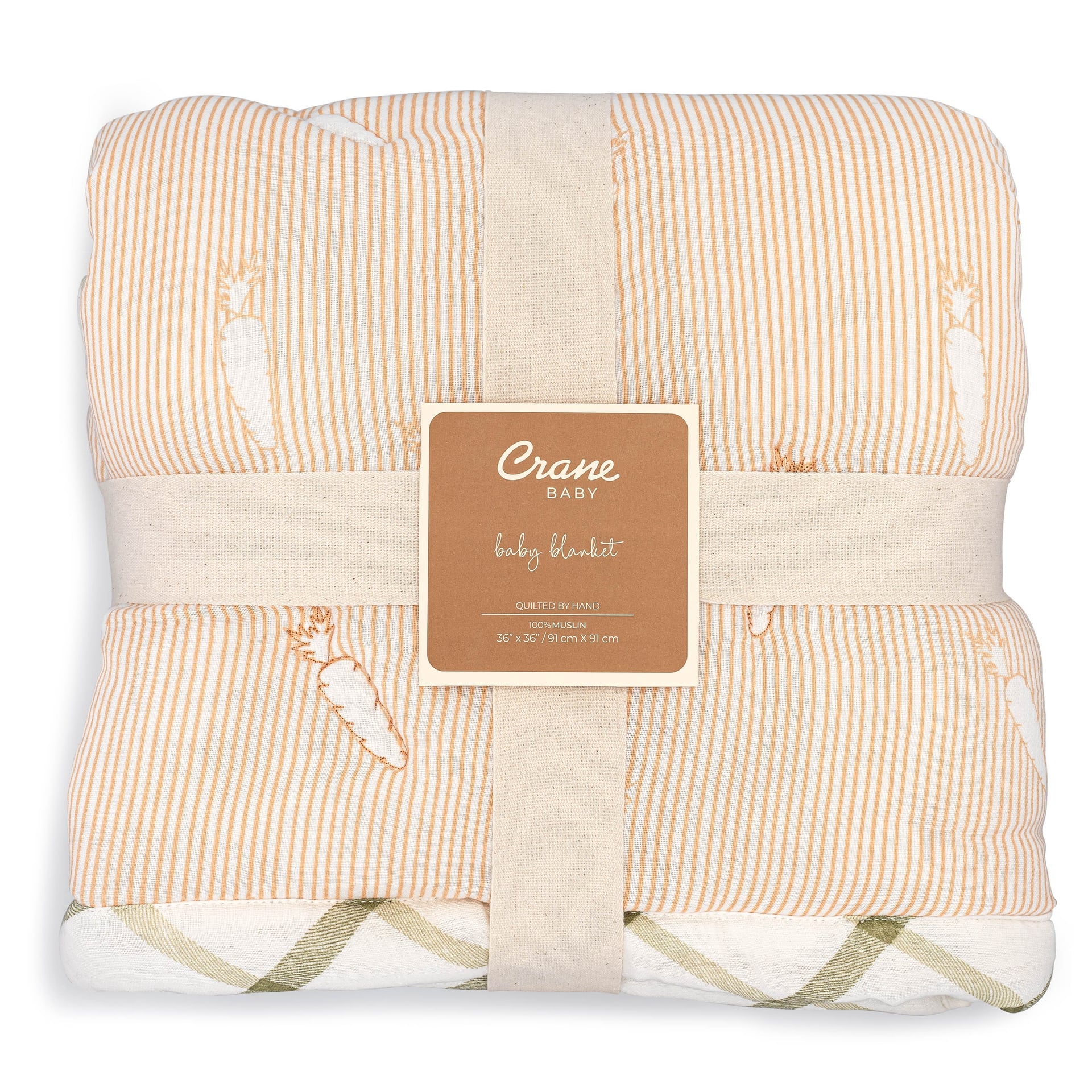 Crane Baby Clementine Fruits & Veggies Cotton Quilted Blanket- Bambi Baby
