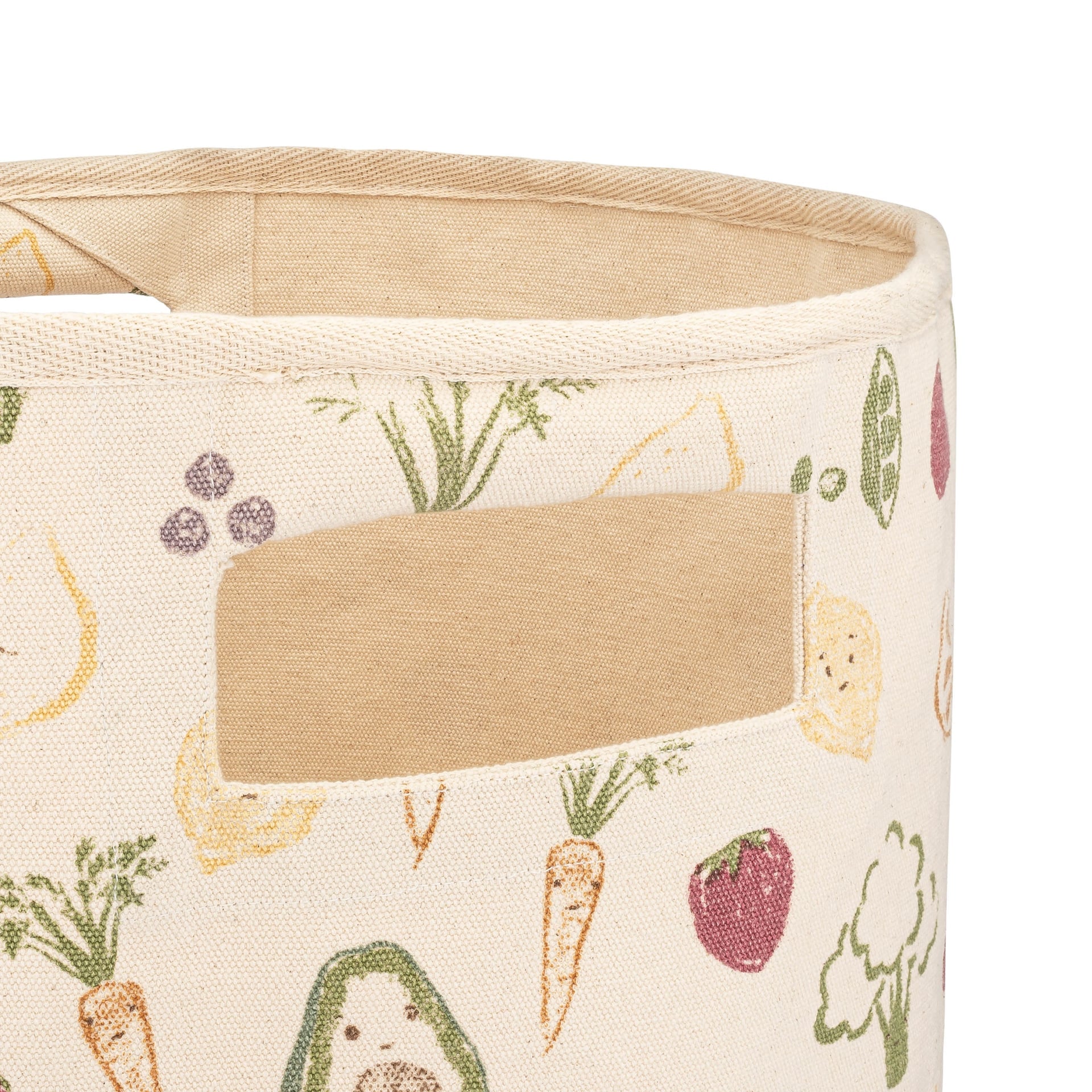 Crane Baby Clementine Fruits & Veggies Canvas Storage Bin- Bambi Baby