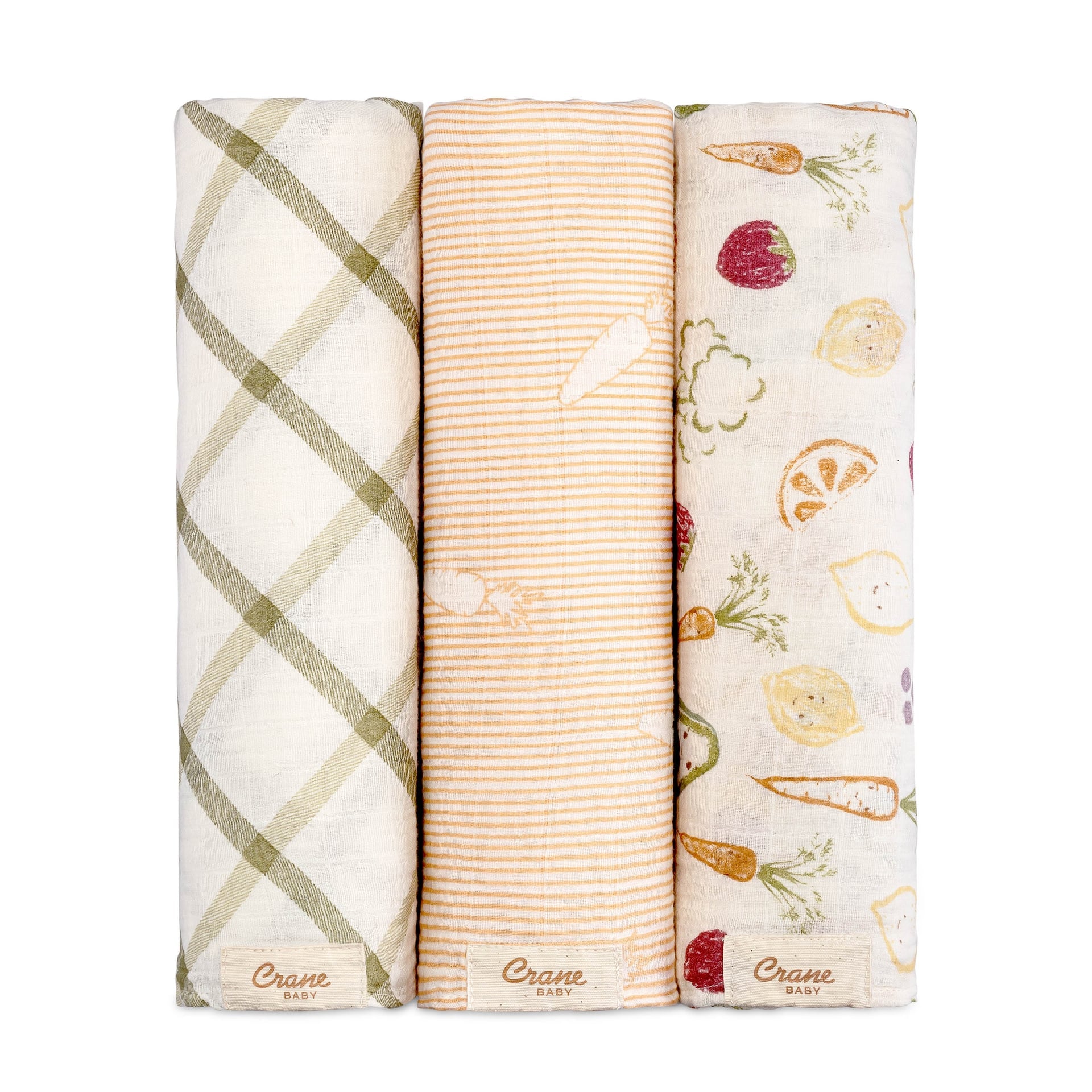 Crane Baby Clementine Cotton Muslin Swaddle Blanket Set- Bambi Baby