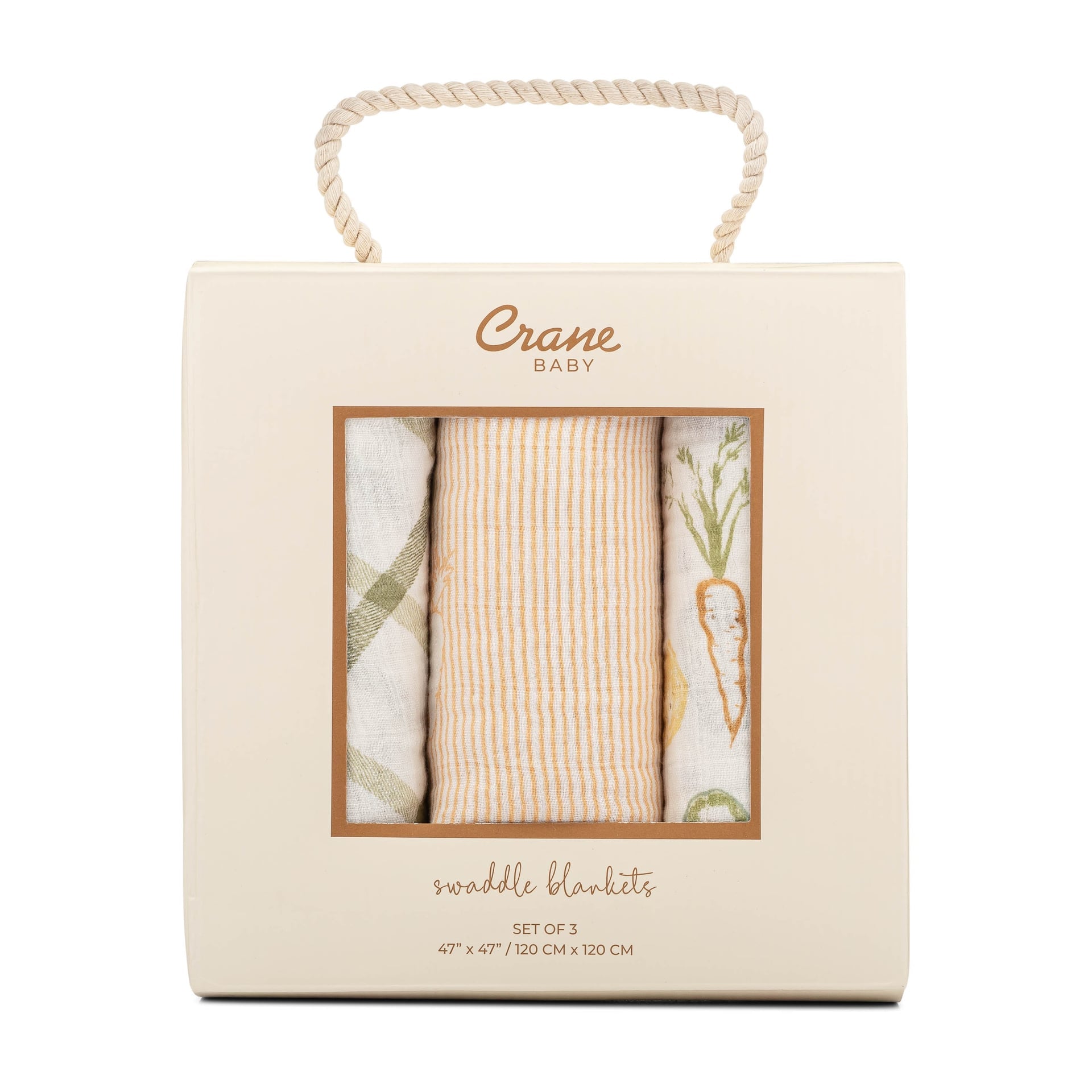 Crane Baby Clementine Cotton Muslin Swaddle Blanket Set- Bambi Baby