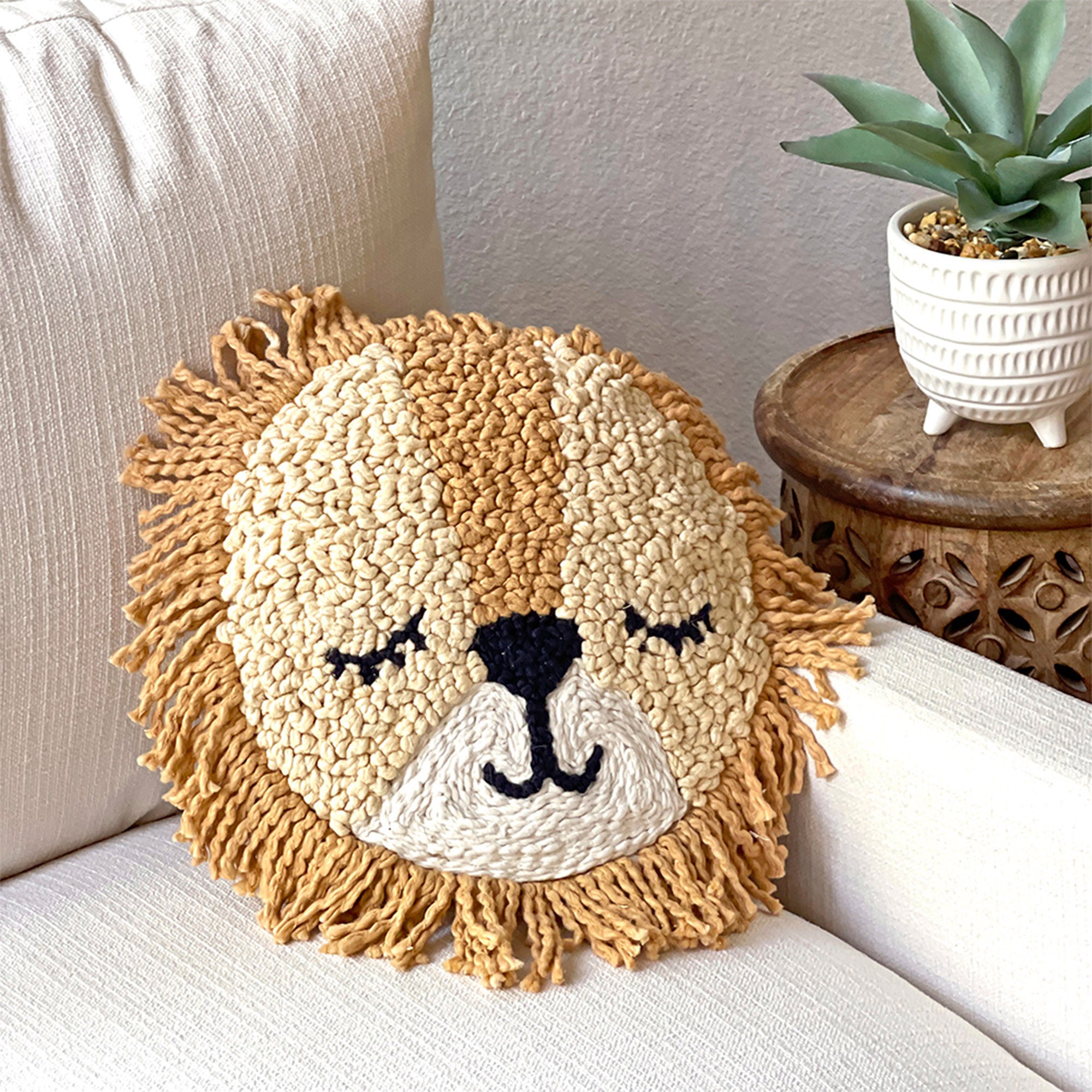 Crane Baby Lion Decorative Nursery Pillow- Bambi Baby