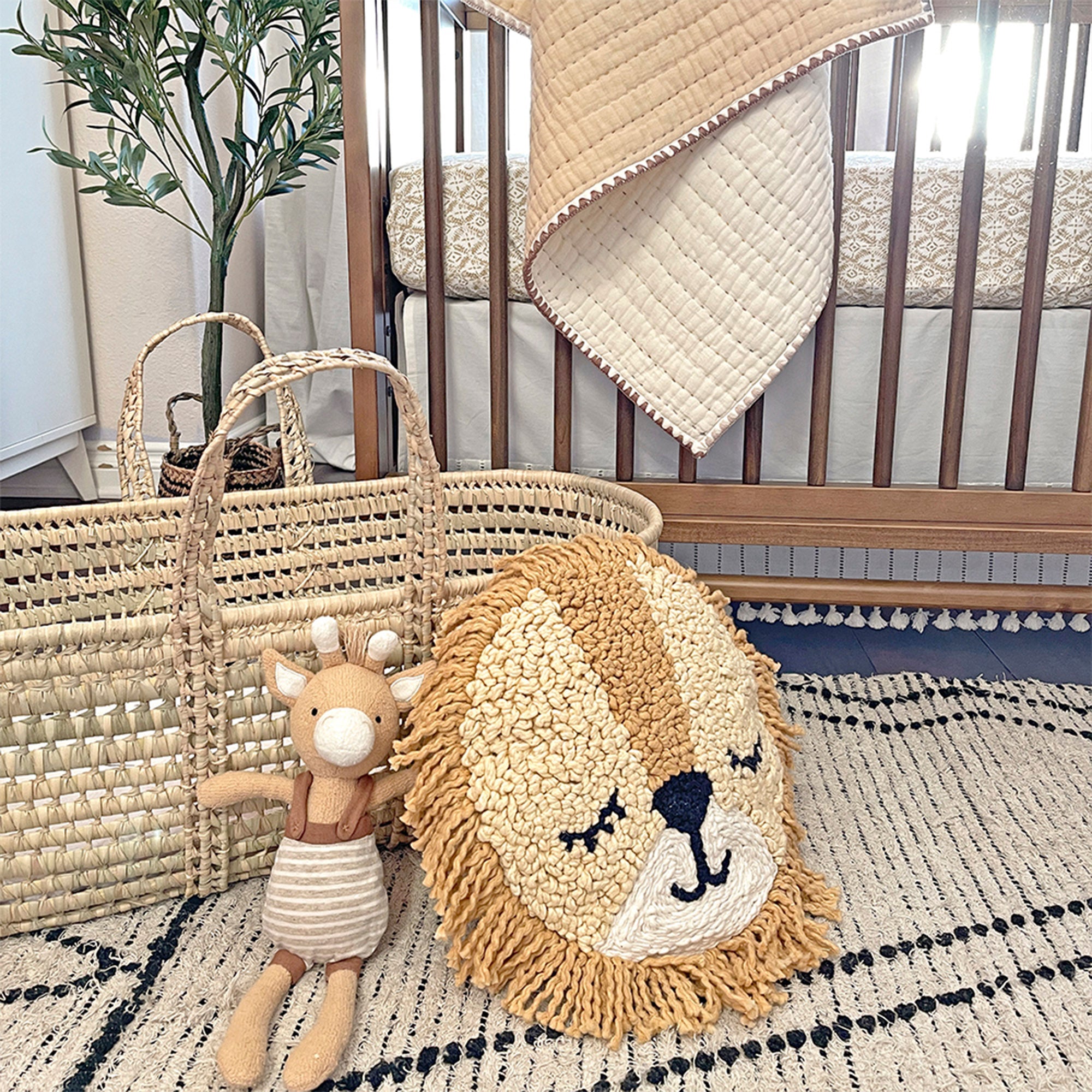 Crane Baby Lion Decorative Nursery Pillow- Bambi Baby