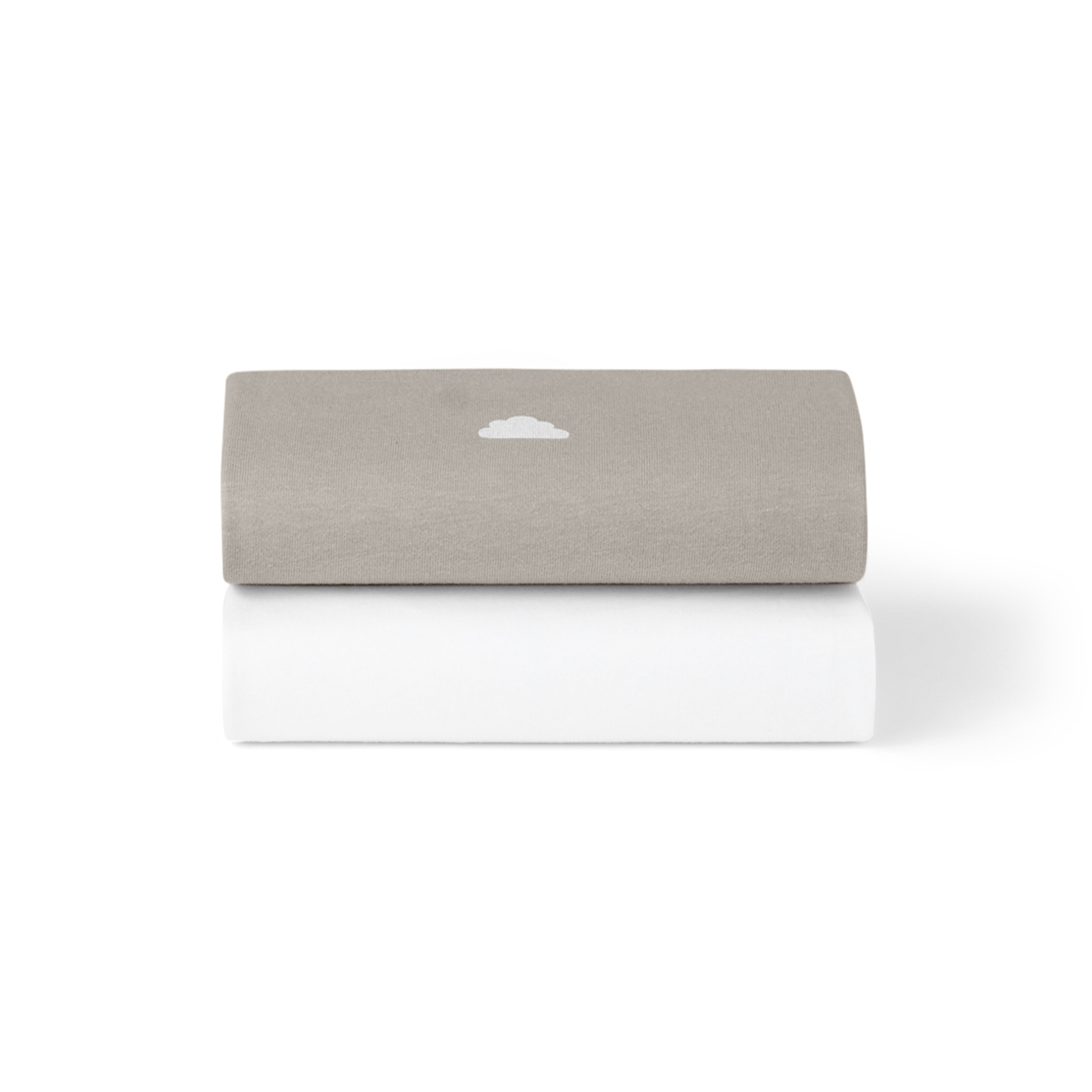 Snuz Bassinet 2 Pack Fitted Sheets - Gray Cloud- Bambi Baby