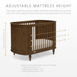 Bellini Provence 4-in-1 Oval Convertible Crib & Breathable Luxury Mattress - Bambi Baby
