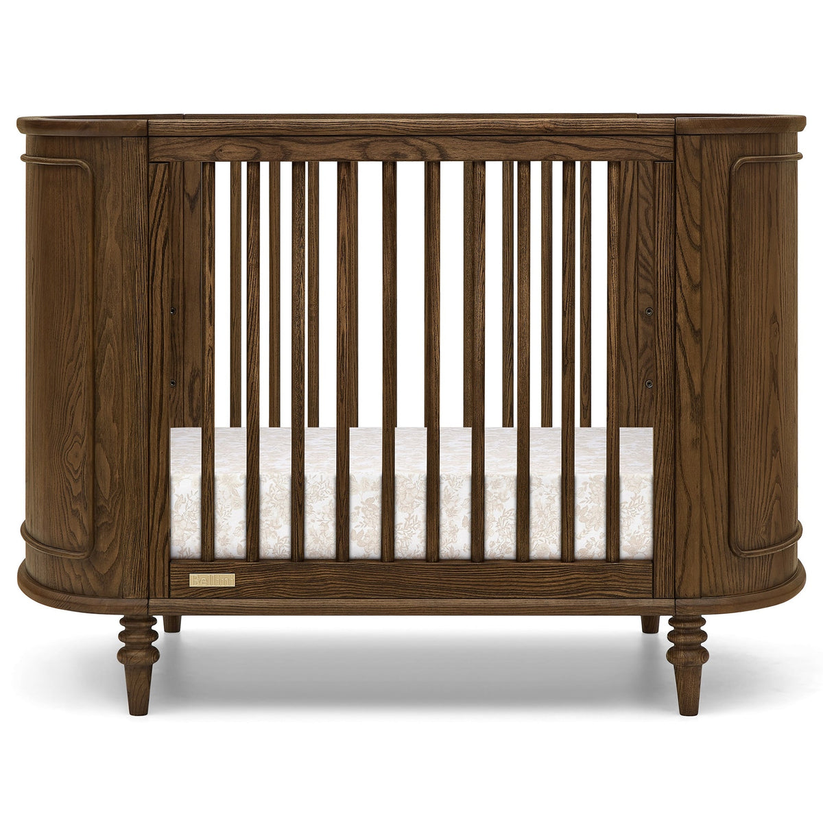 Bellini Provence 4-in-1 Oval Convertible Crib & Breathable Luxury Mattress- Bambi Baby