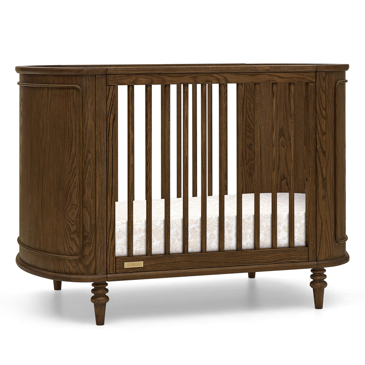 Bellini Provence 4-in-1 Oval Convertible Crib & Breathable Luxury Mattress- Bambi Baby