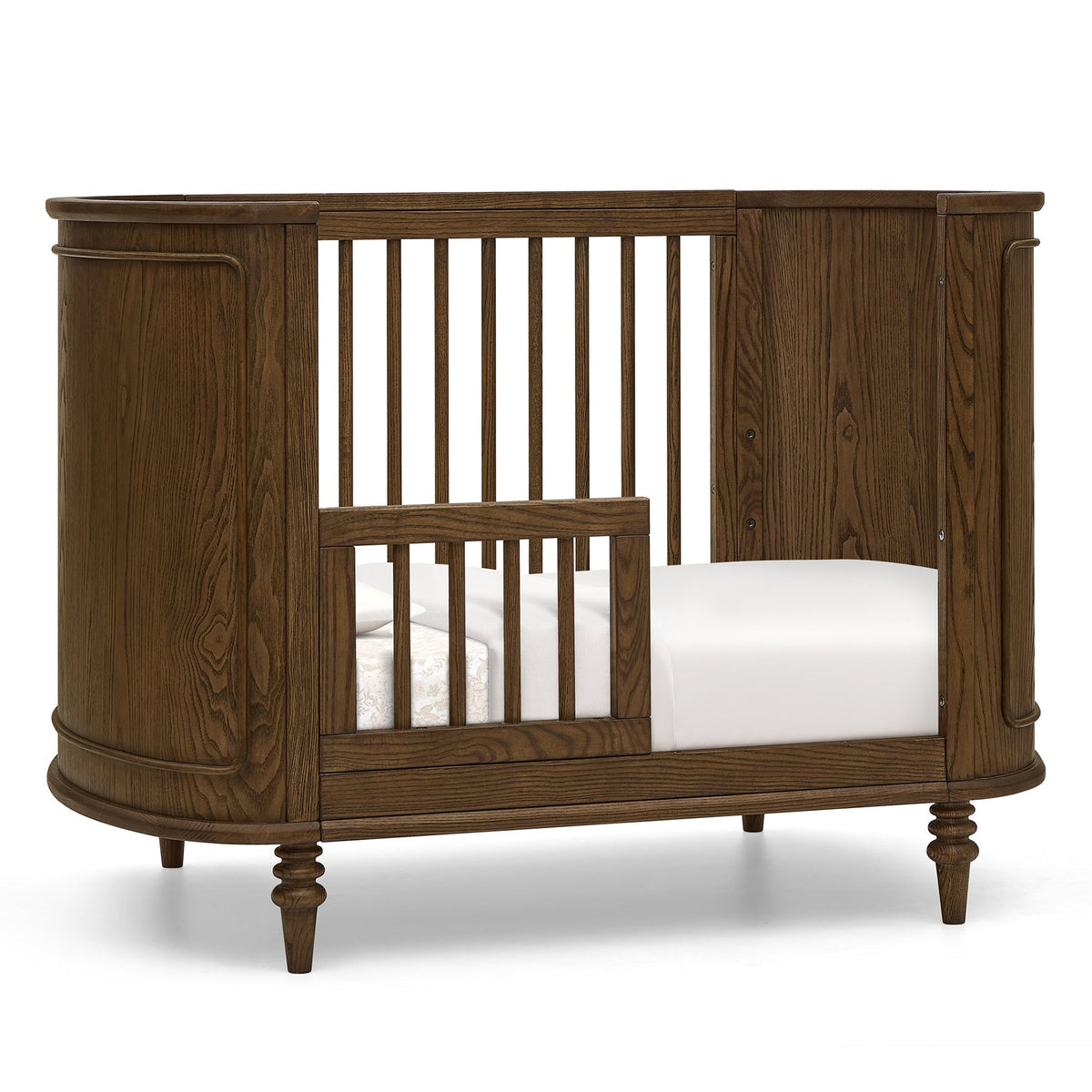 Bellini Provence 4-in-1 Oval Convertible Crib & Breathable Luxury Mattress- Bambi Baby
