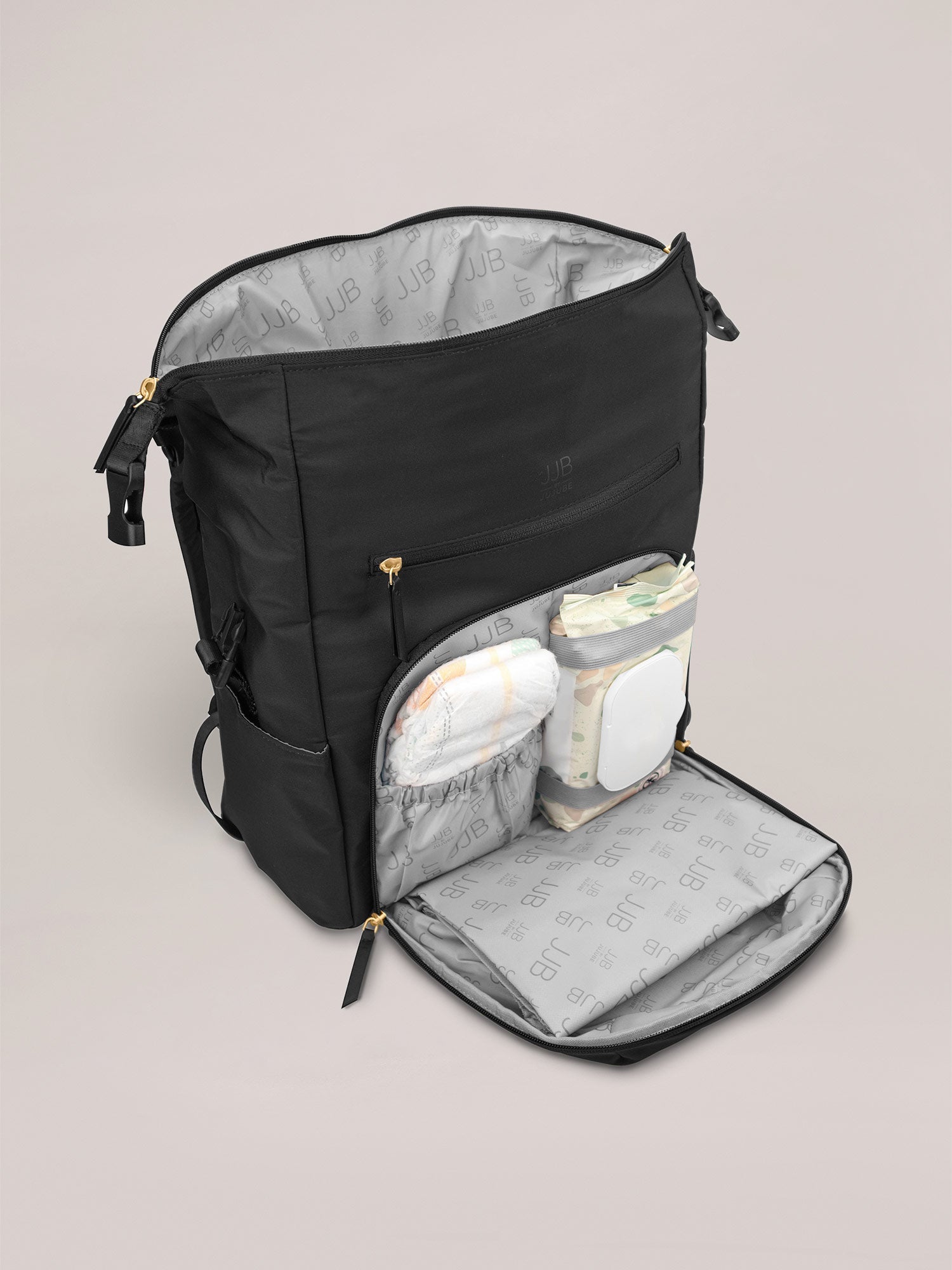 JuJuBe Modern Backpack Diaper Bag - Black- Bambi Baby