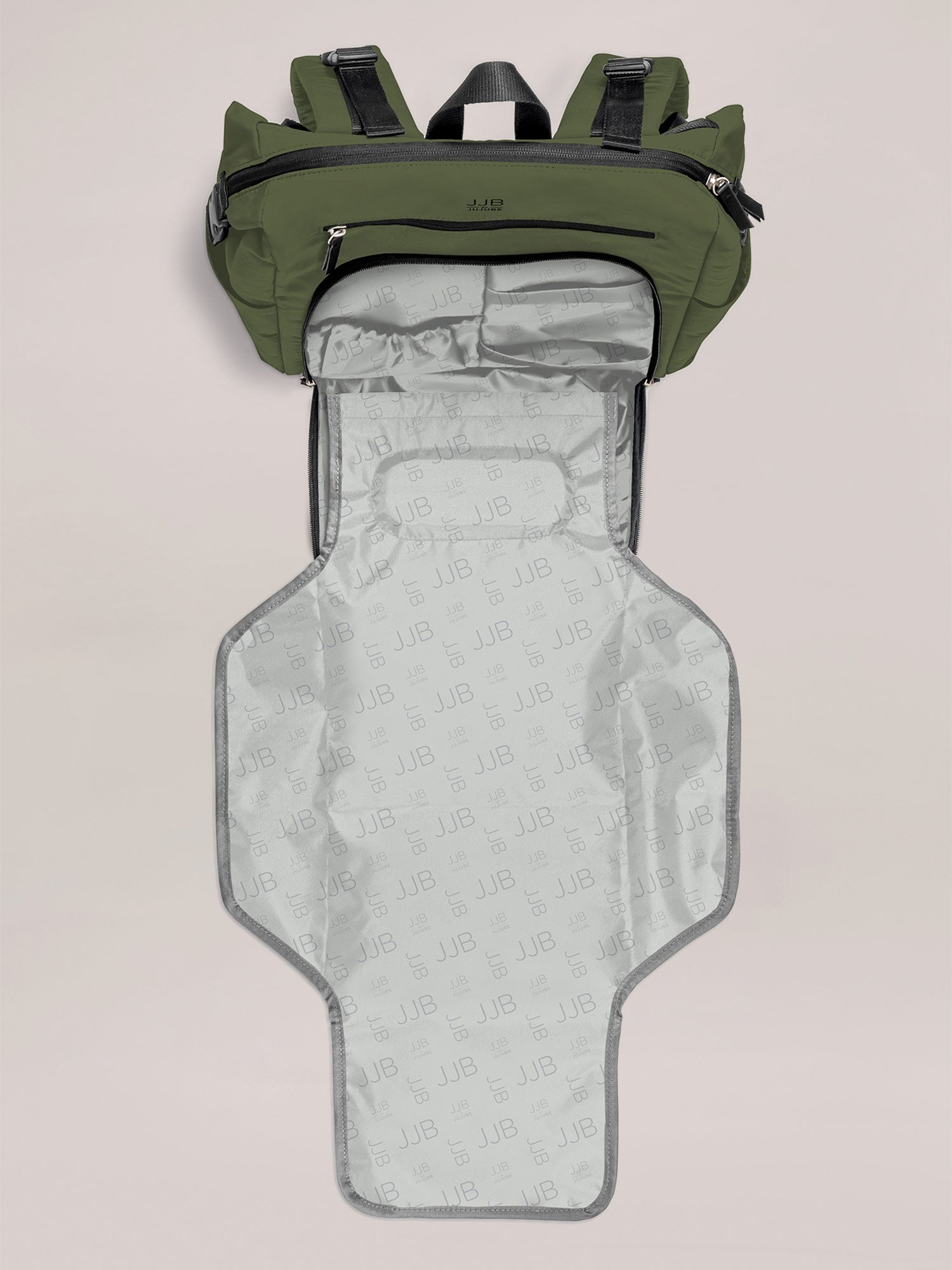 JuJuBe Modern Backpack Diaper Bag - Olive- Bambi Baby