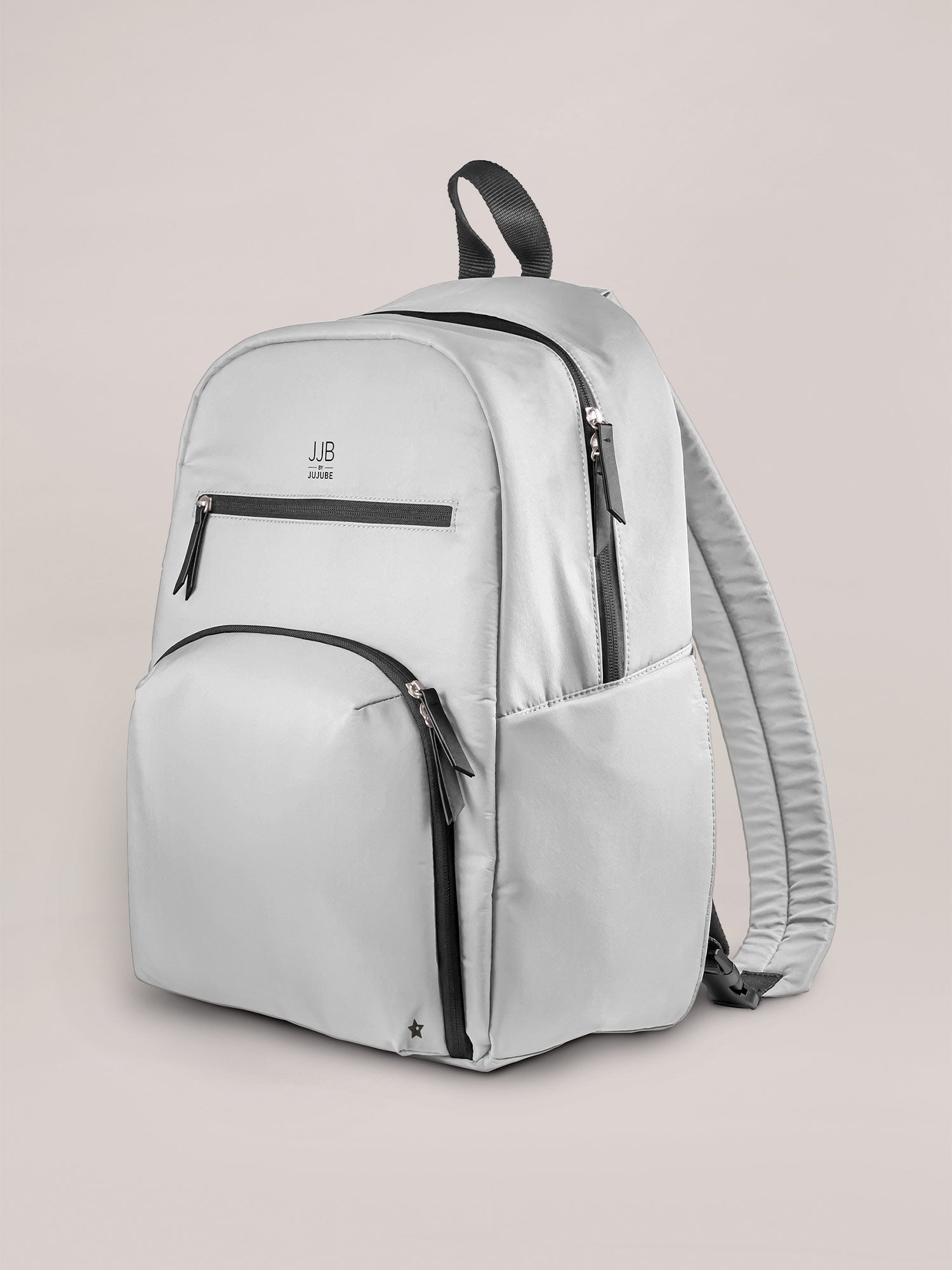 JuJuBe Deluxe Backpack Diaper Bag - Grey- Bambi Baby
