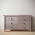 Ash Silva Edison Double Dresser with Brass Knobs - Front View | Bambi Baby