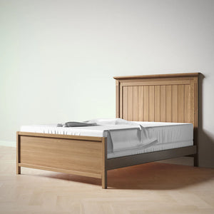 Harvest Silva Edison Full-Size Bed with Tall Panel Headboard - Three-Quarter View | Bambi Baby