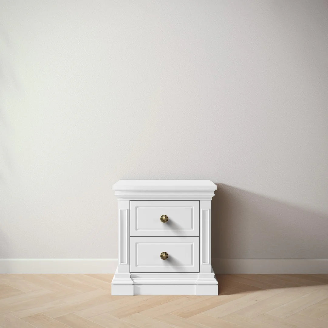 Silva Jackson Nightstand - White- Bambi Baby