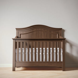 Nocello Wood Silva Serena Convertible Crib in Nursery - Arched Headboard Front View | Bambi Baby