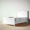 White Solid Beechwood Silva Serena Full Bed with Arched Panel Headboard - 3/4 View | Bambi Baby
