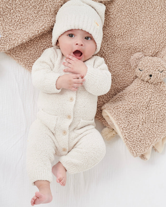 7AM Enfant Teddy Blanket - Oatmeal- Bambi Baby