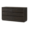 Cocoa Pine Wood 6-Drawer Double Dresser - Front View | Bambi Baby