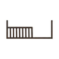 Cocoa Pine Wood Westwood Bello Convertible Crib Toddler Guard Rail - Front View | Bambi Baby