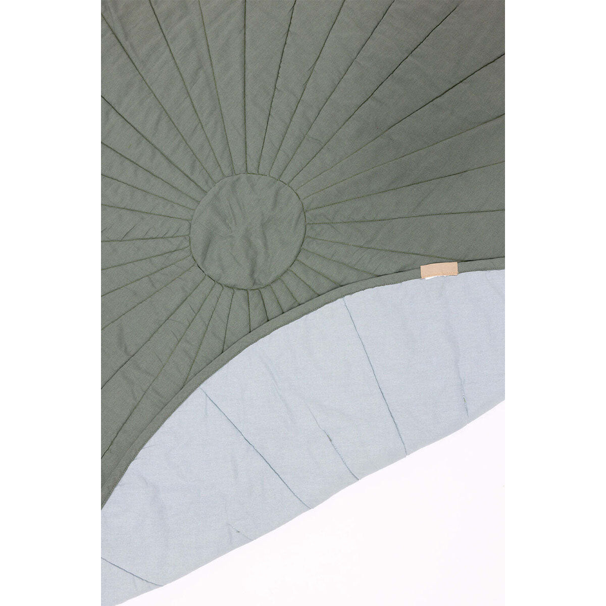 WildBird Linen Quilted Playmat - Acadian/Dove Blue Gray- Bambi Baby