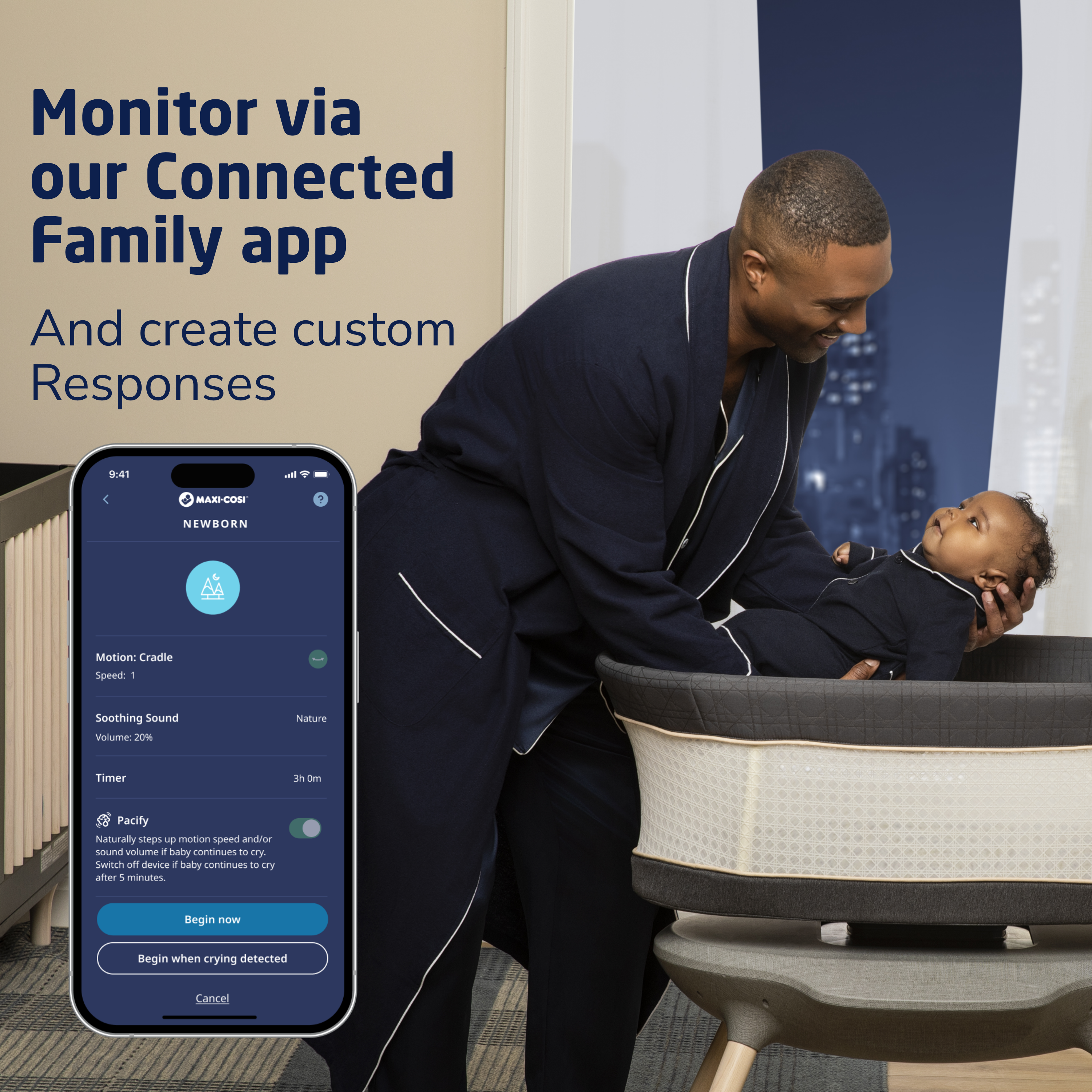 Cuna inteligente Maxi Cosi Kindred Starling- Bambi Baby