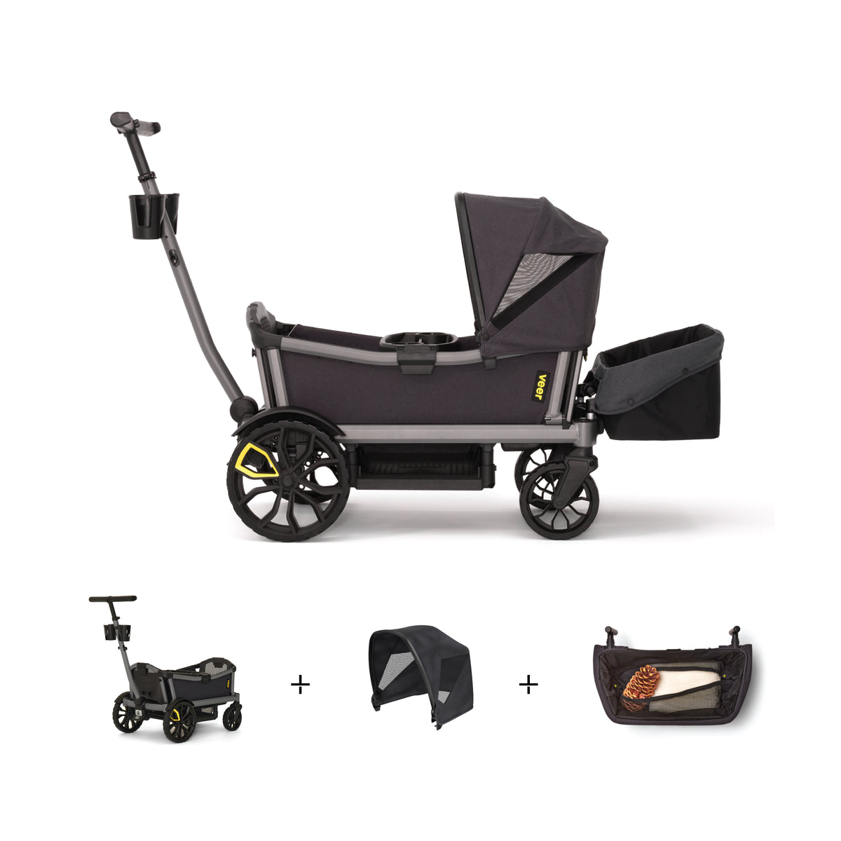 Veer Cruiser City Essentials (Cruiser City, Canopy, City Basket)- Bambi Baby
