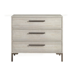 Willow Wire-Brushed Wood Nursery Dresser 3 Drawer - Front View | Bambi Baby
