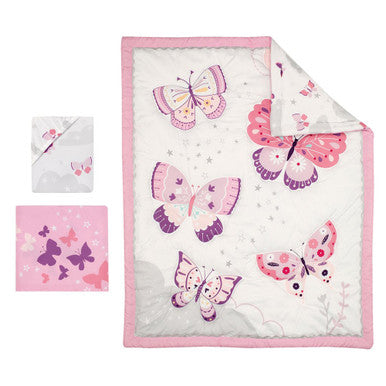 Bedtime Originals Butterfly Kisses 3-Piece Bedding Set- Bambi Baby