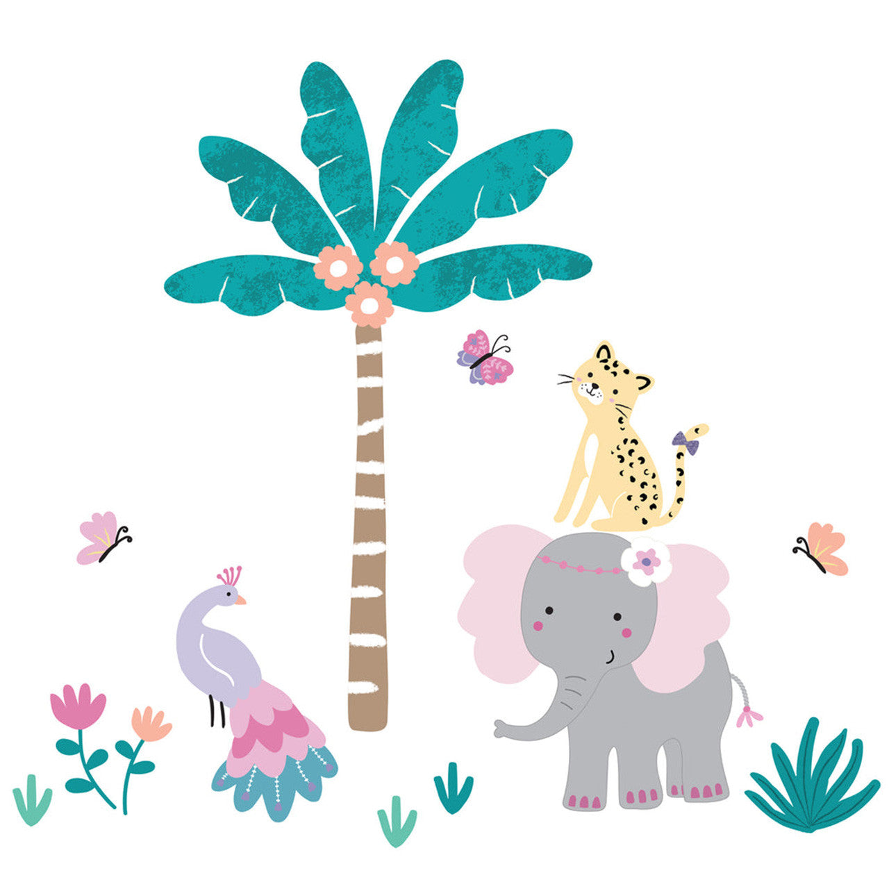 Bedtime Originals Rainbow Jungle Wall Decals- Bambi Baby