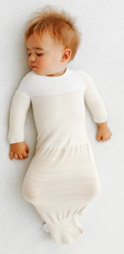 Swaddelini Bamboo Blend Beige Arms Out™ Long Sleeve Sleep Sack - Bambi Baby