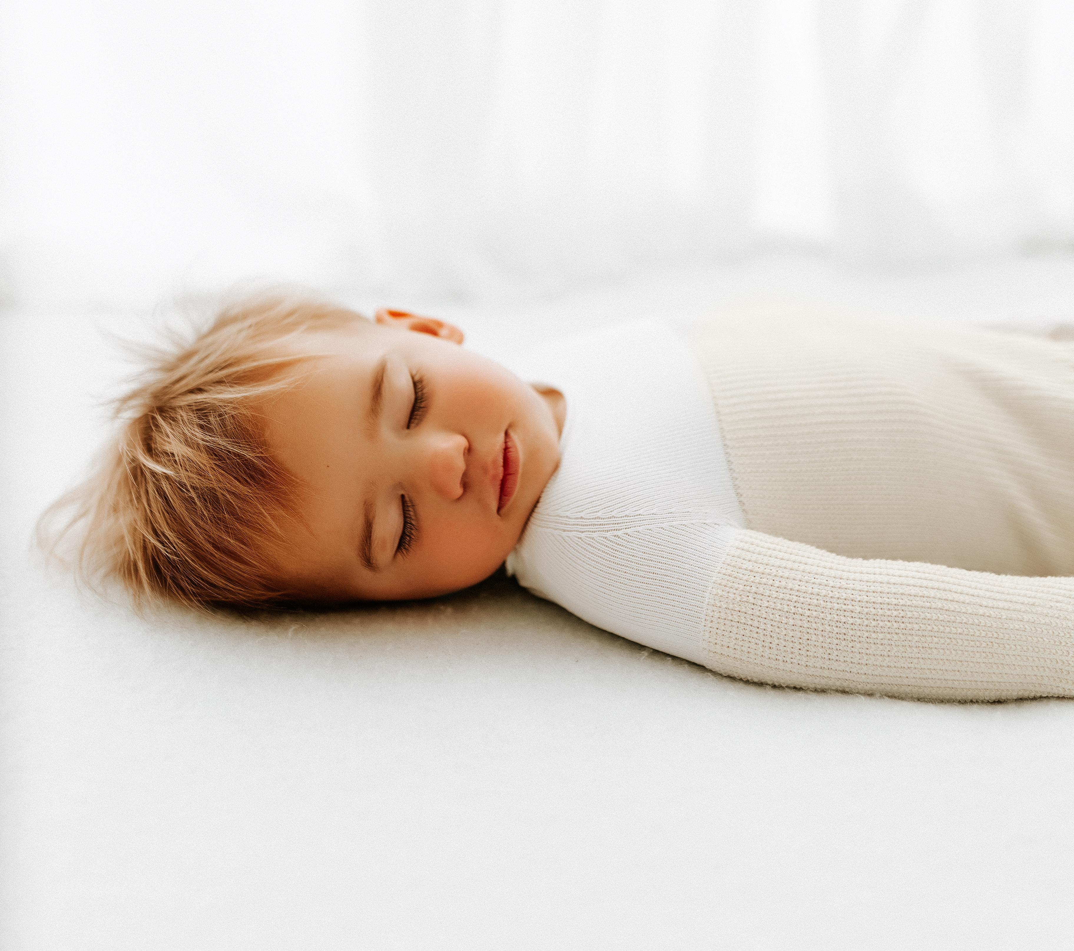 Swaddelini Bamboo Blend Beige Arms Out™ Long Sleeve Sleep Sack- Bambi Baby