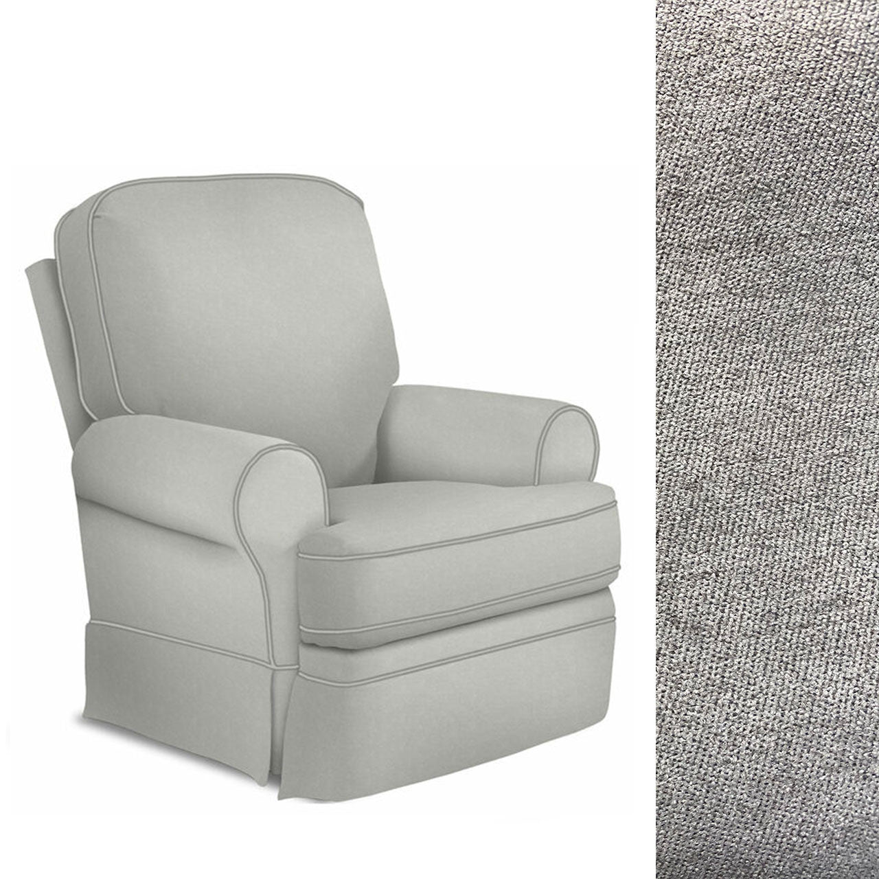 Best Chairs Juliana Swivel Glider Recliner in Slate- Bambi Baby