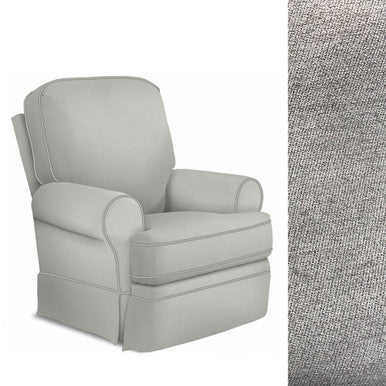 Best Chairs Juliana Swivel Glider Recliner in Slate- Bambi Baby