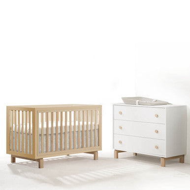 Tulip by Natart Bjorn Classic Crib and 3 Drawer Dresser Set- Bambi Baby