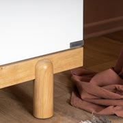 Dadada Bliss 6-drawer dresser, white/natural (2 boxes) Interlock Glides- Bambi Baby