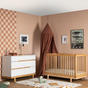 Dadada Bliss 6-drawer dresser, white/natural (2 boxes) Interlock Glides- Bambi Baby