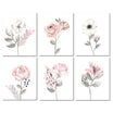 Lambs &amp; Ivy Botanical Baby - Arte mural floral sin marco con acuarela de autor