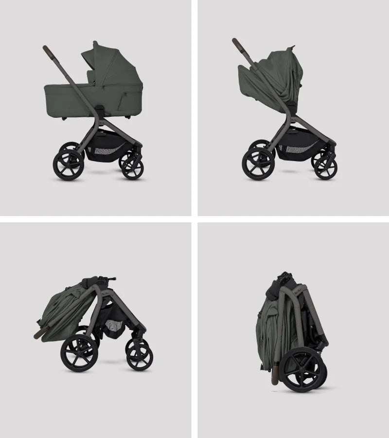 Silver Cross Breez Compact Stroller + Folding Bassinet Bundle- Bambi Baby