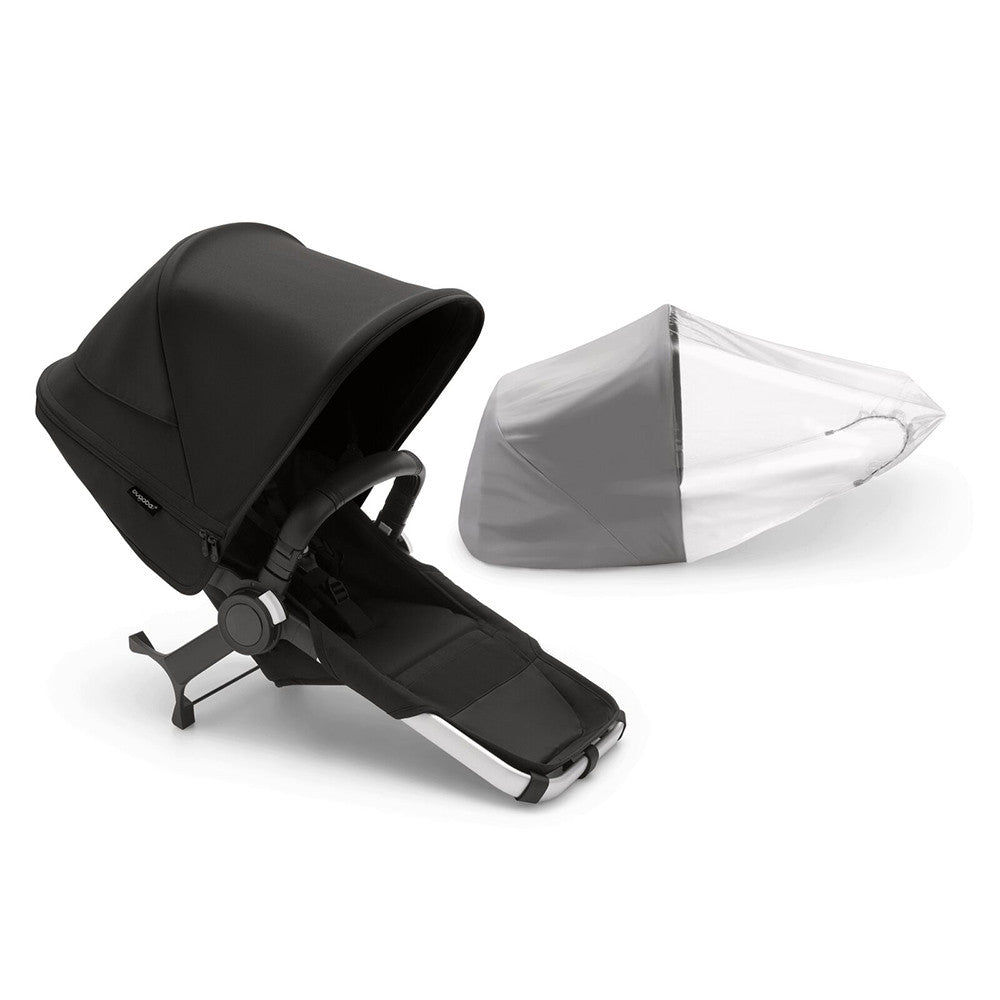 Bugaboo Donkey 5 Duo Extension Complete RW Fabric NA ALU/MIDNIGHT BLACK-MIDNIGHT BLACK- Bambi Baby