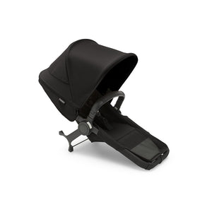 Midnight Black Bugaboo Donkey 5 Duo Extension Stroller Seat - Front Angle | Bambi Baby