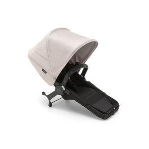 Misty White Bugaboo Donkey 5 Duo Extension Stroller Seat - Side Angle | Bambi Baby