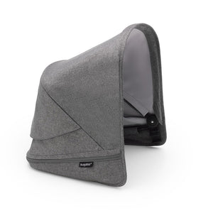 Grey Melange Bugaboo Donkey 5 Sun Canopy with UPF 50+ - Three Quarter View | Bambi Baby
