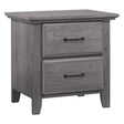 Mesita de noche Soho Baby Chandler de dos cajones en gris grafito - Bambi Baby